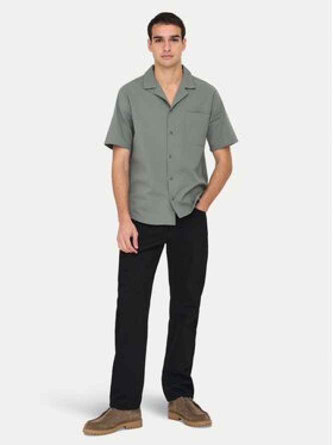 Only & Sons Koszula Eye Resort 22030342 Zielony Relaxed Fit