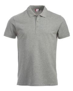 clique Polo Manhattan w kolorze szary melanż – sportowy charakter – grey melange