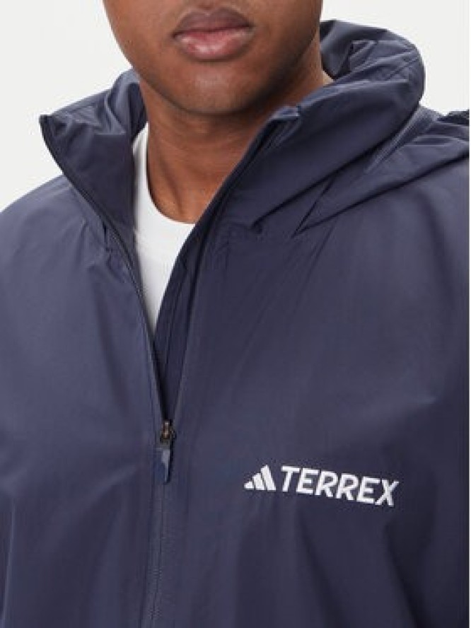 adidas Kurtka przeciwdeszczowa Multi Essentials 2L Rain JY0477 Granatowy Regular Fit