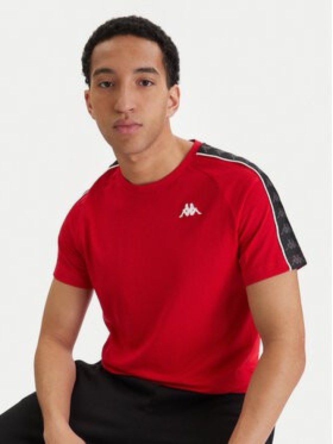 Kappa T-Shirt Banda Coen 303UV10 Czerwony Slim Fit