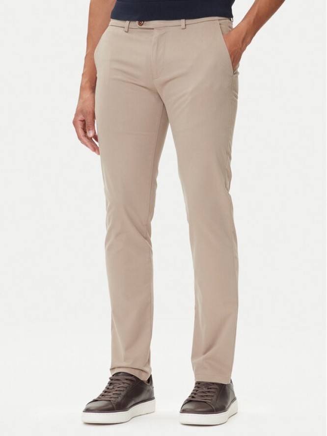 Bugatti Spodnie materiałowe 4220 16224 Beżowy Slim Fit