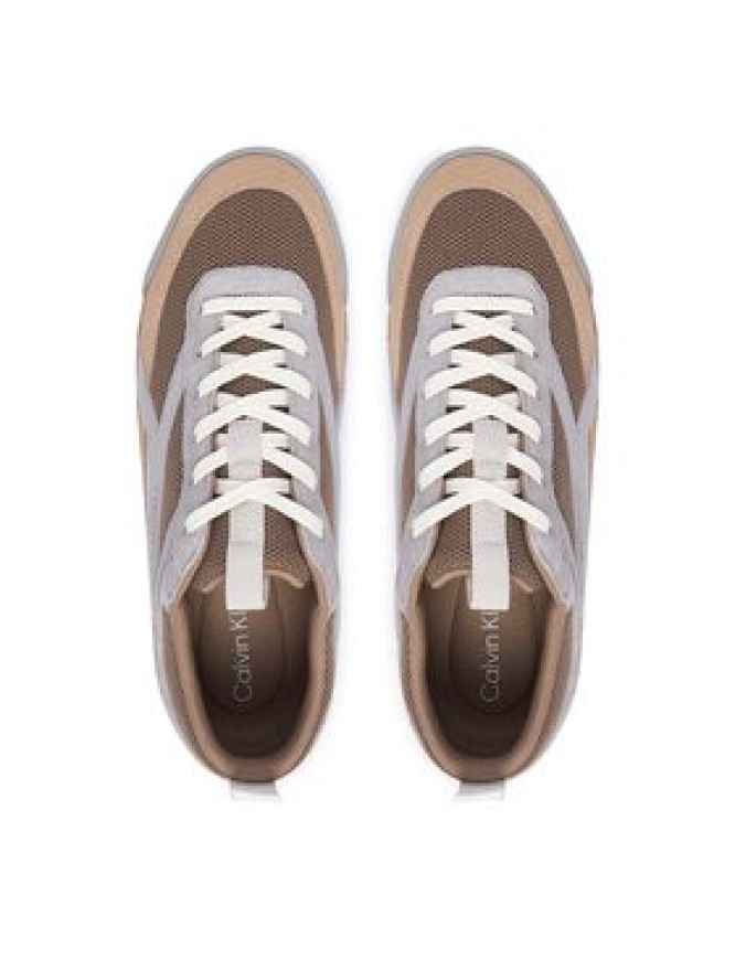 Calvin Klein Sneakersy Low Pro Runner Mix Mat HM0HM02208 Brązowy