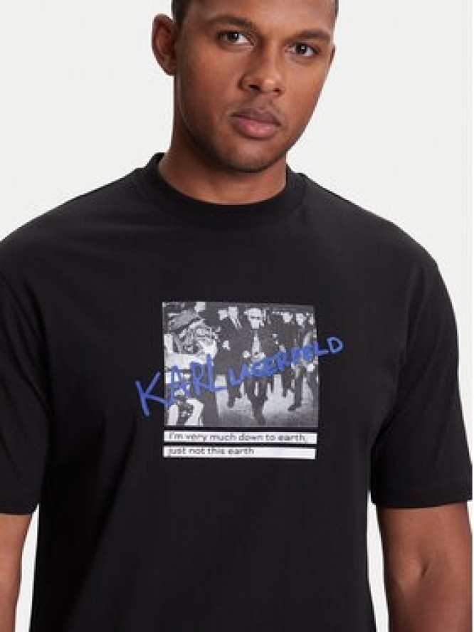 KARL LAGERFELD T-Shirt 755143 553225 Czarny Regular Fit