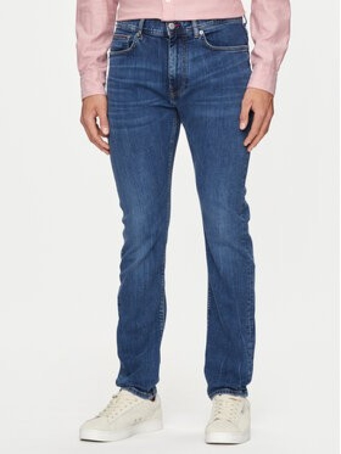 Tommy Hilfiger Jeansy Bleecker MW0MW18279 Granatowy Slim Fit