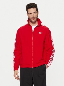 adidas Bluza adicolor Firebird IT2495 Czerwony Loose Fit