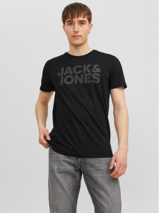 Jack & Jones T-Shirt Corp 12151955 Czarny Standard Fit