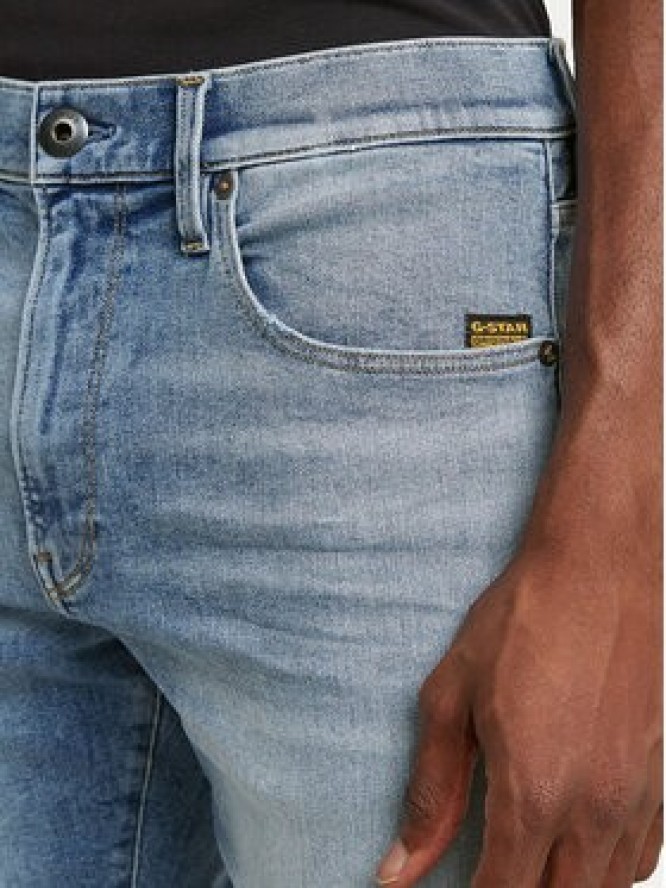 G-Star Raw Szorty jeansowe 3301 D10481-D760 Niebieski Slim Fit