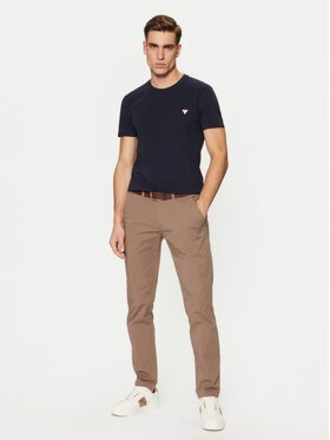 Guess T-Shirt M2YI24 J1314 Granatowy Slim Fit