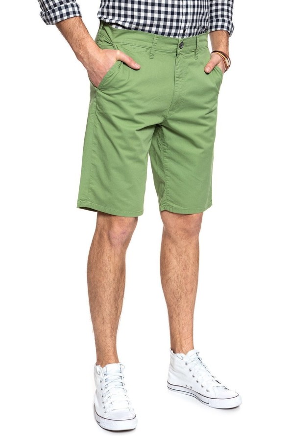 SPODENKI MĘSKIE WRANGLER CHINO SHORT JADE GREEN W14AKM33H 112126562