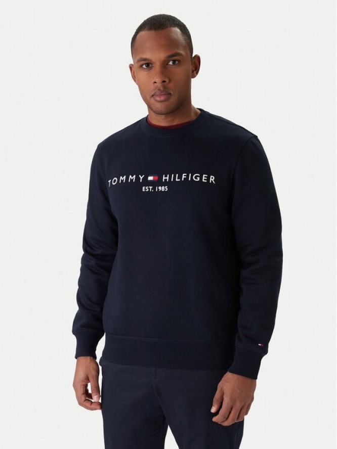 Tommy Hilfiger Bluza Logo MW0MW11596 Granatowy Regular Fit