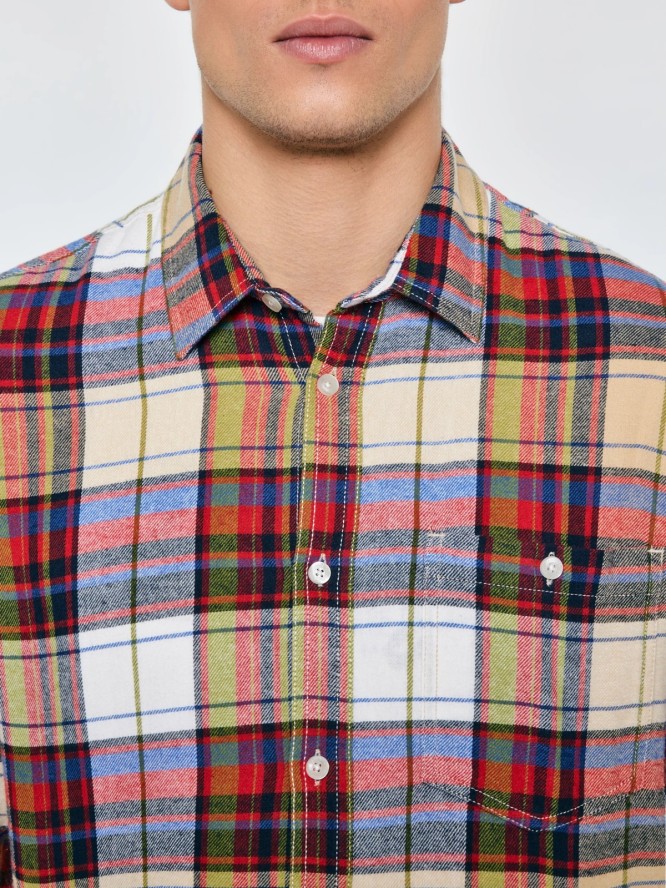 Koszula męska flanelowa wielokolorowa Flaneno 603