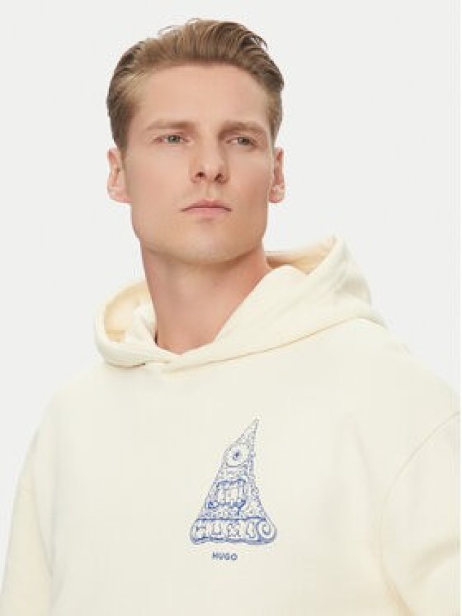 HUGO Bluza 50535344 Écru Regular Fit