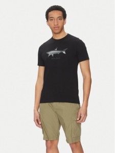 Paul&Shark T-Shirt 25411071 Czarny Regular Fit