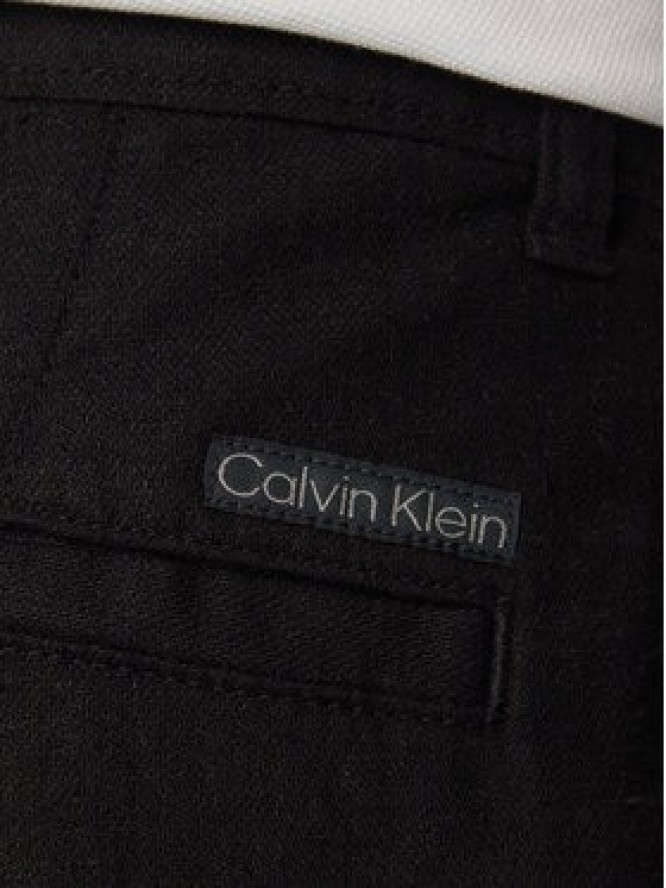 Calvin Klein Jeans Szorty materiałowe LV04RF610G Czarny Regular Fit