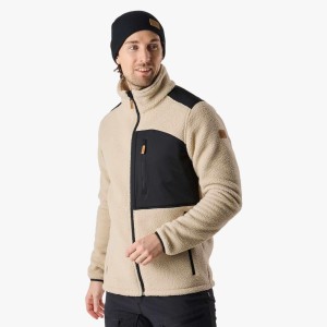 Bluza Polarowa Rozpinana Wędrówki Mężczyzna Nordkap Regularny Krój
