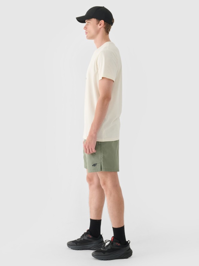 4F Spodenki casual męskie - oliwkowe XXL