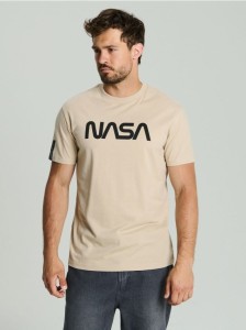 Koszulka z krótkim rękawem NASA - beżowy