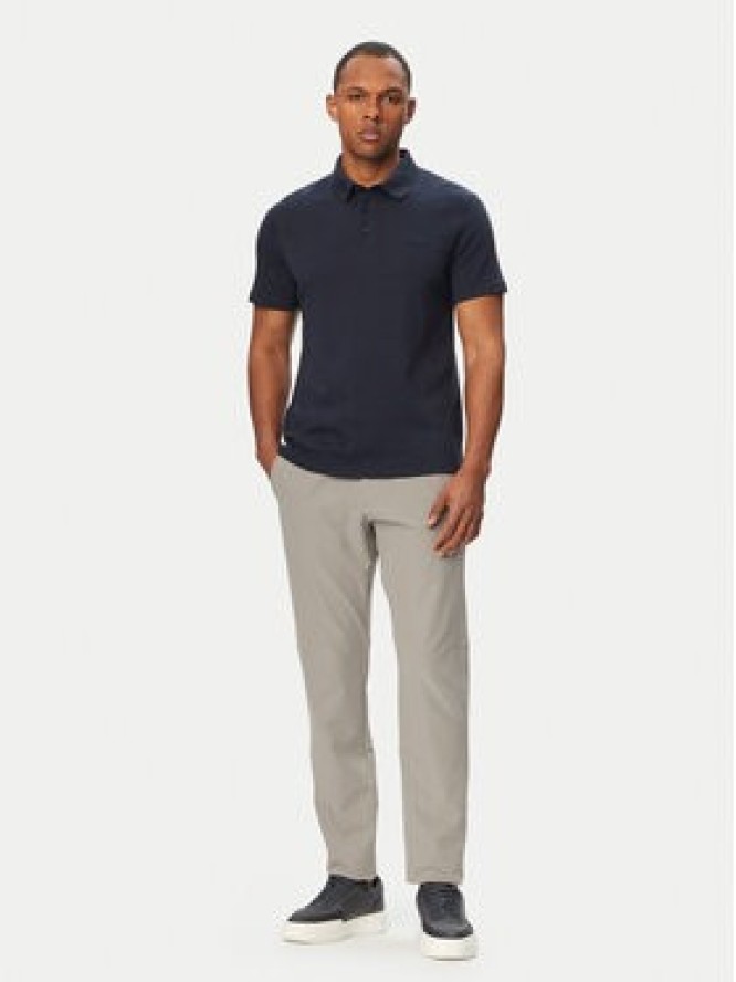 Calvin Klein Polo Supima LV04LH204G Granatowy Regular Fit
