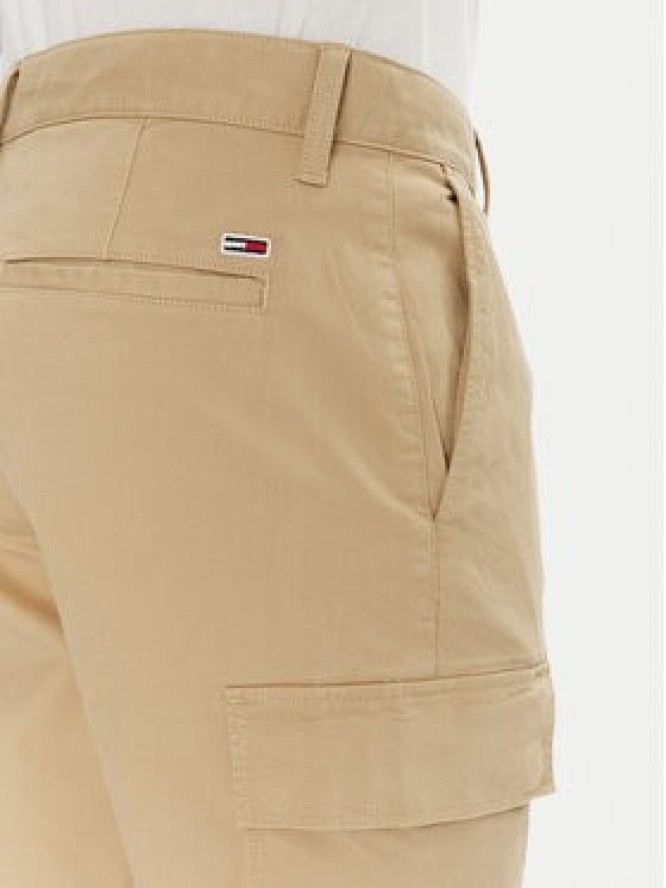 Tommy Jeans Szorty materiałowe Scanton DM0DM21949 Beżowy Regular Fit