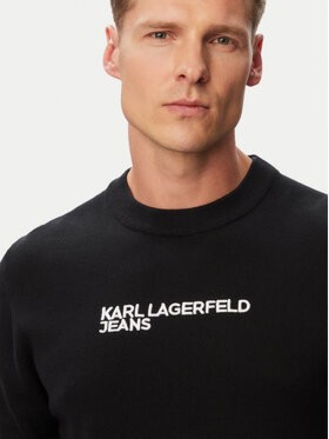 Karl Lagerfeld Jeans Sweter B3M18041 Czarny Regular Fit