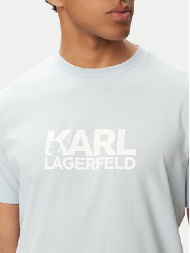 KARL LAGERFELD T-Shirt 755780 563235 Niebieski jasny Regular Fit