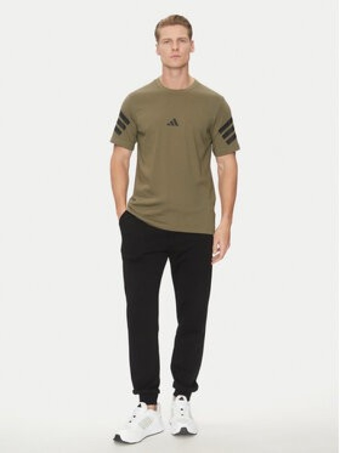 adidas T-Shirt Future Icons 3-Stripes JD4876 Zielony Regular Fit