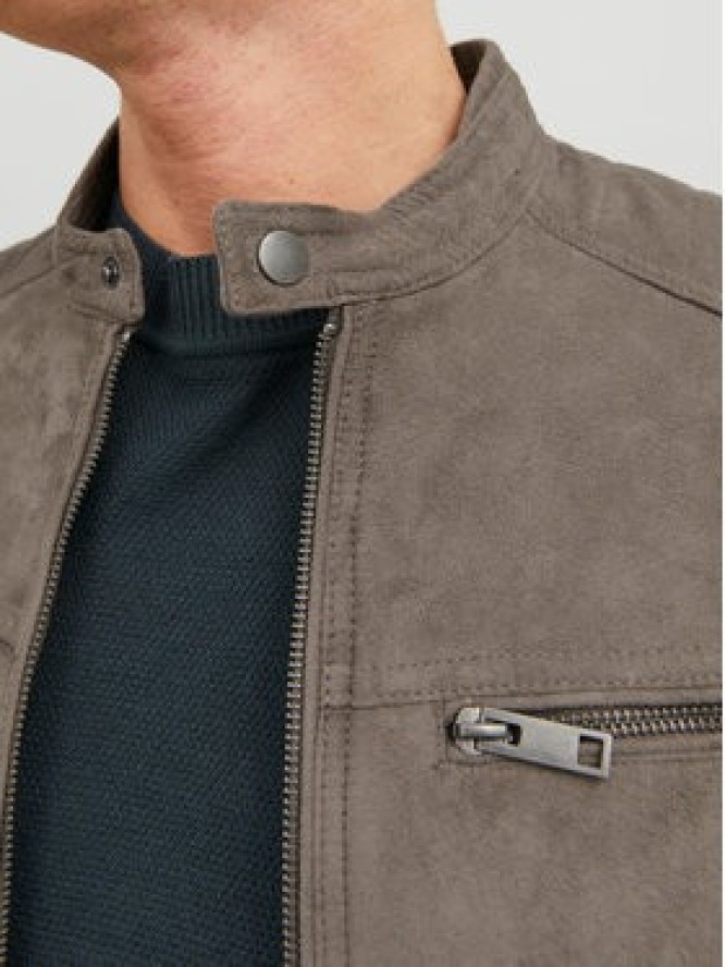 Jack & Jones Kurtka z imitacji skóry Rocky 12147218 Szary Regular Fit