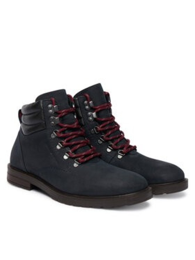 Tommy Hilfiger Trzewiki Cleated Hilfiger Wrm Hook Boot FM0FM05699 Granatowy