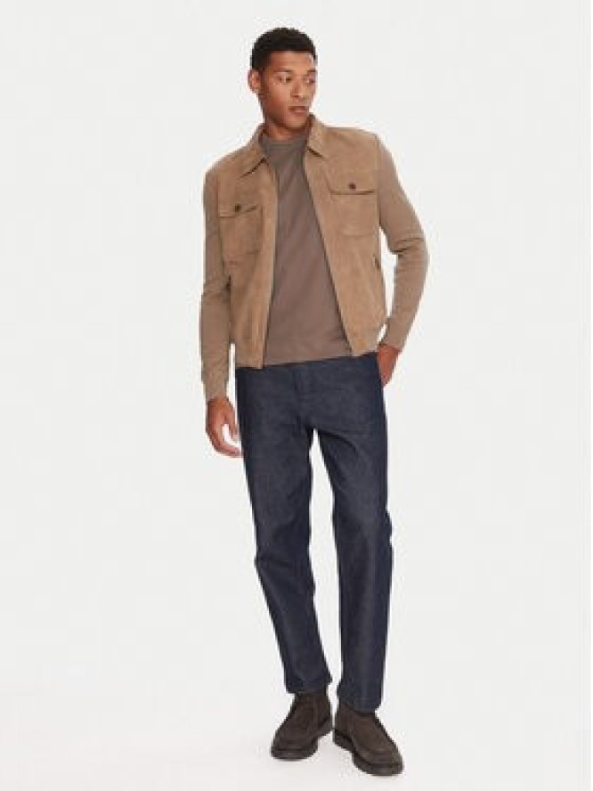 Milestone Kurtka skórzana MSRayan 531624 60700 Beżowy Regular Fit