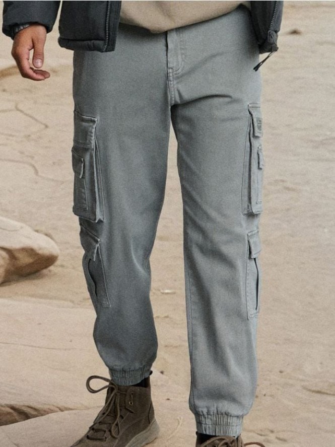 Spodnie cargo - szary