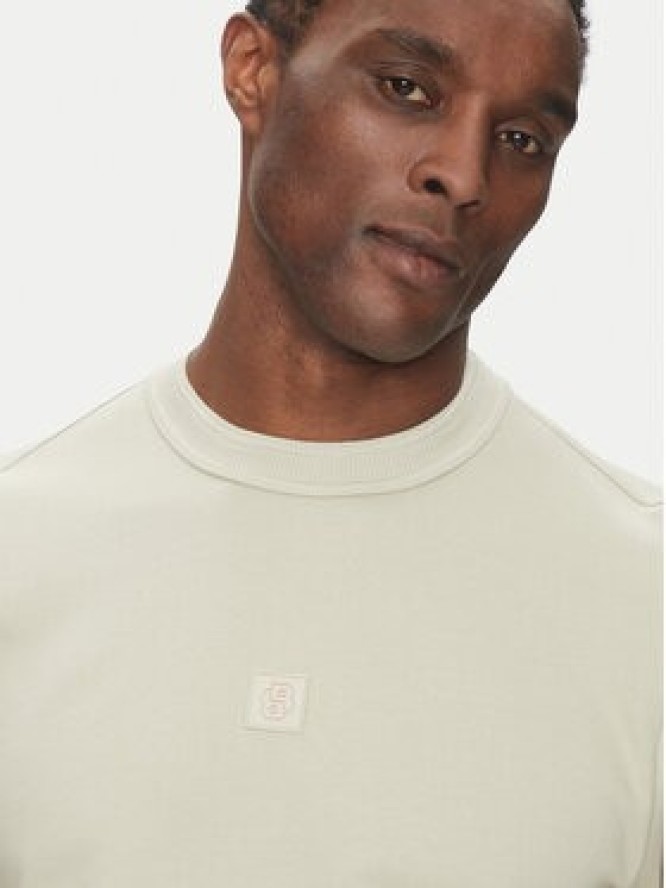 BOSS Bluza 50536779 Beżowy Regular Fit