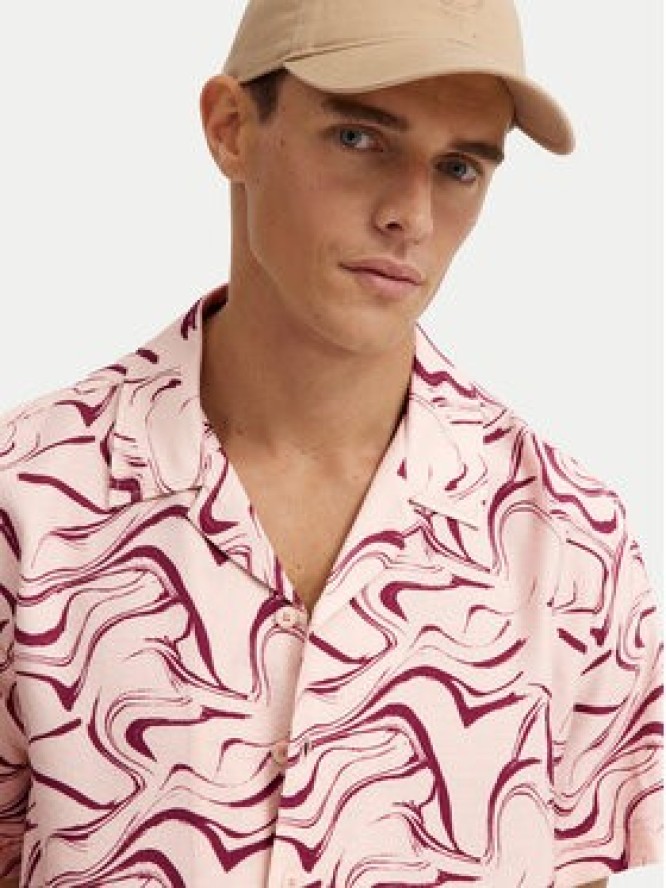 Bugatti Koszula 9253-78956C Czerwony Comfortable Fit