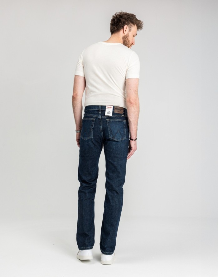 Męskie Spodnie Jeansowe Wrangler Regular Fit Blackened Indigo 112352956
