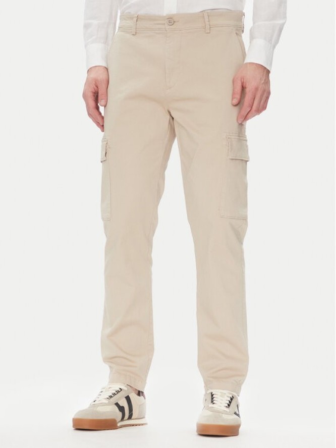 Pepe Jeans Spodnie materiałowe PM211907 Beżowy Slim Fit