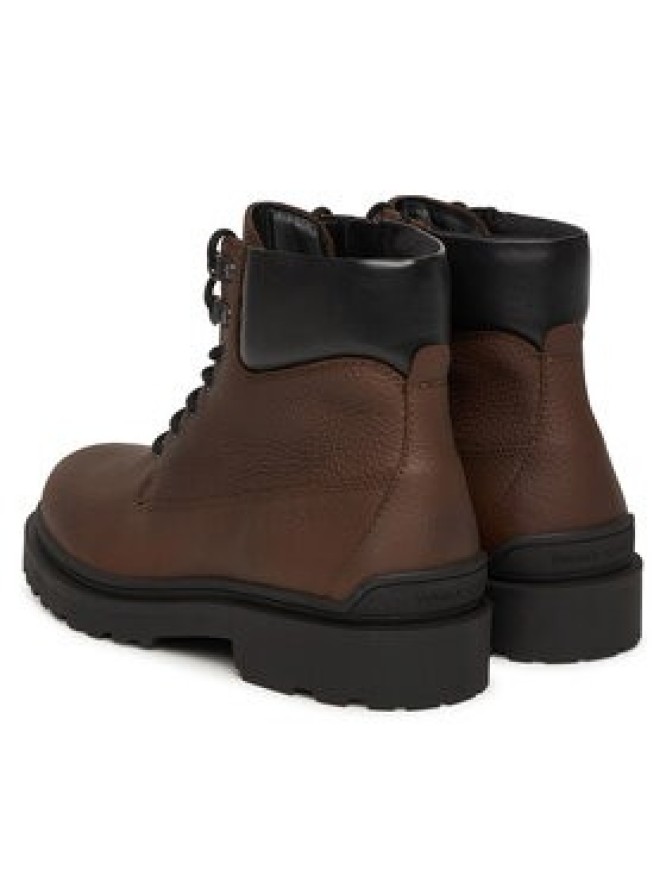 Tommy Jeans Trzewiki Tjm Lace Up Boot Leather EM0EM01629 Brązowy