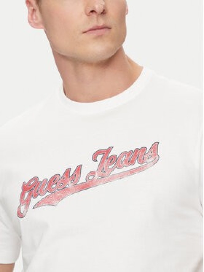Guess Jeans T-Shirt M5GI54 K8FQ4 Biały Regular Fit