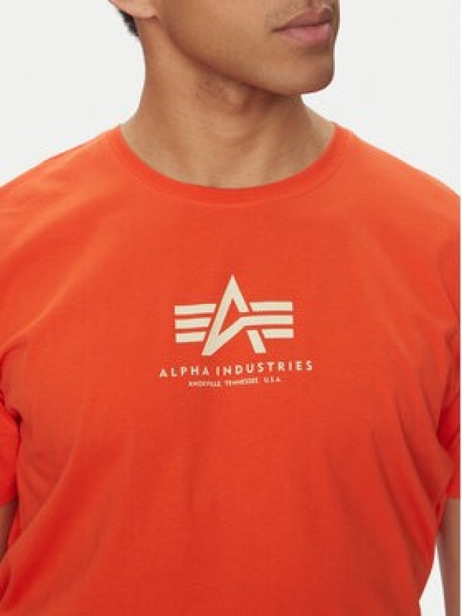 Alpha Industries T-Shirt Basic 118533 Pomarańczowy Regular Fit