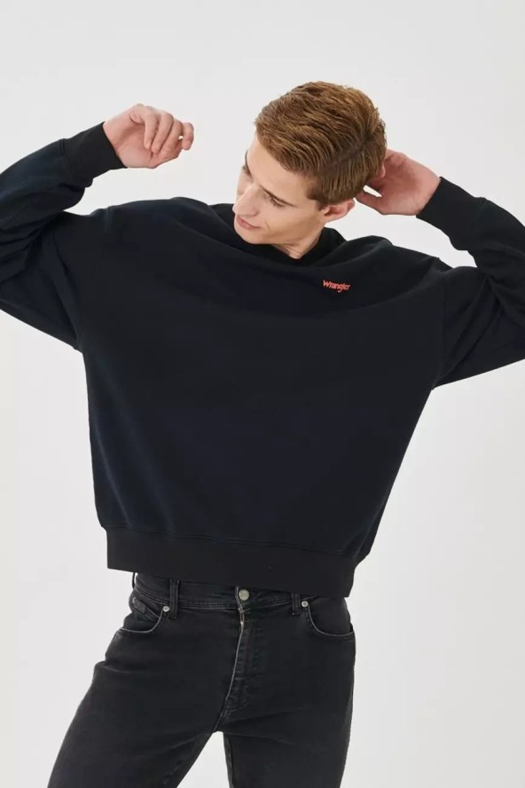 WRANGLER RICK&MORTY CREW MĘSKA BLUZA KLASYCZNA BLACK W6R1HN100 112144802