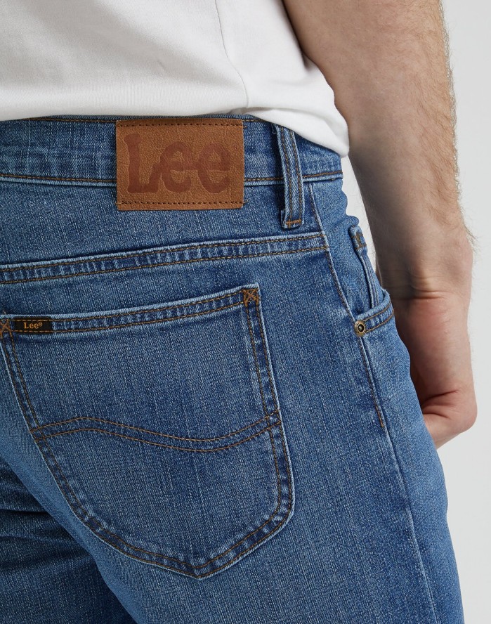 LEE MĘSKIE SPODNIE JEANSOWE JEANSY RIDER MOODY BLUE USED L701KND13 112338471