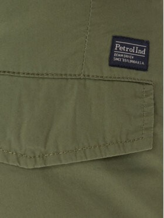 Petrol Industries Szorty materiałowe M-1050-SHO600 Zielony Cargo Fit