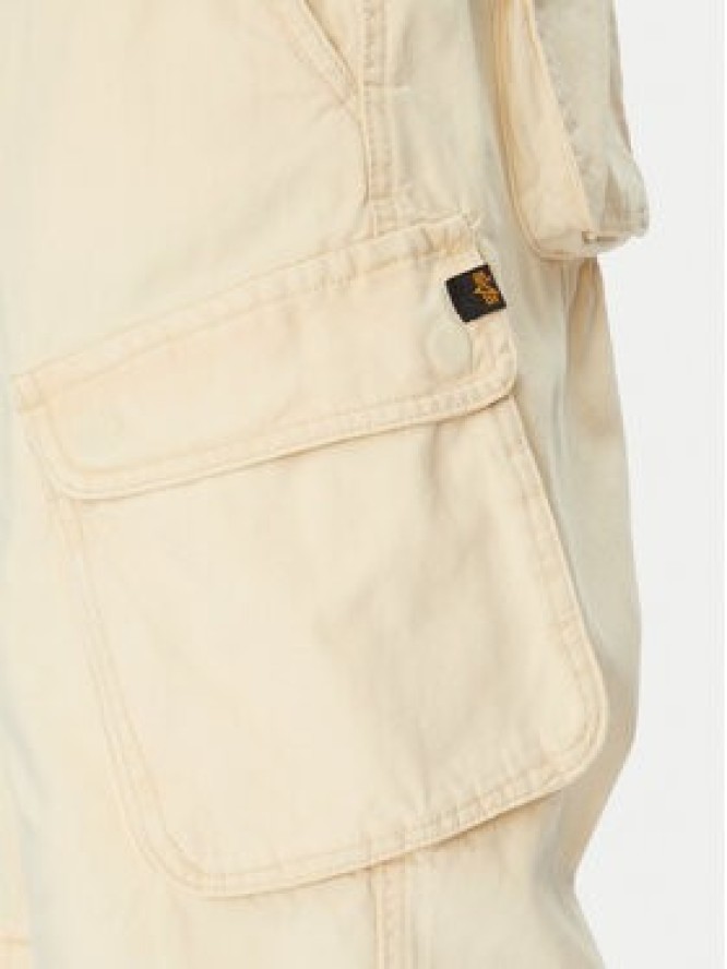 Alpha Industries Szorty jeansowe Canvas Acid 156259 Biały Regular Fit