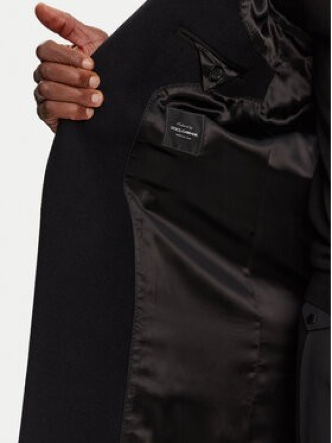 Dolce&Gabbana Płaszcz wełniany G036IT HUMJ2 Czarny Regular Fit