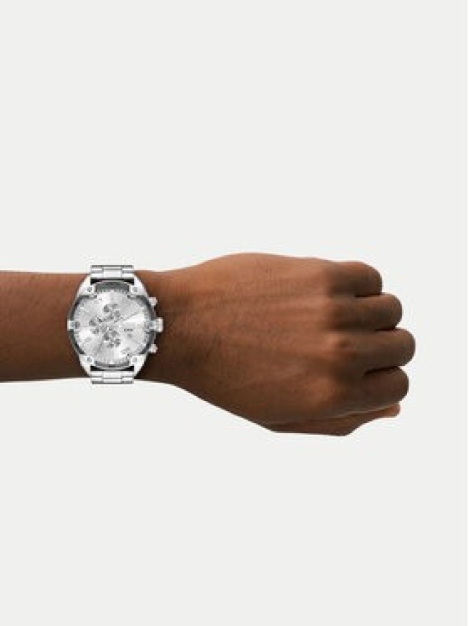 Diesel Zegarek Spiked Chronograph DZ4677 Srebrny