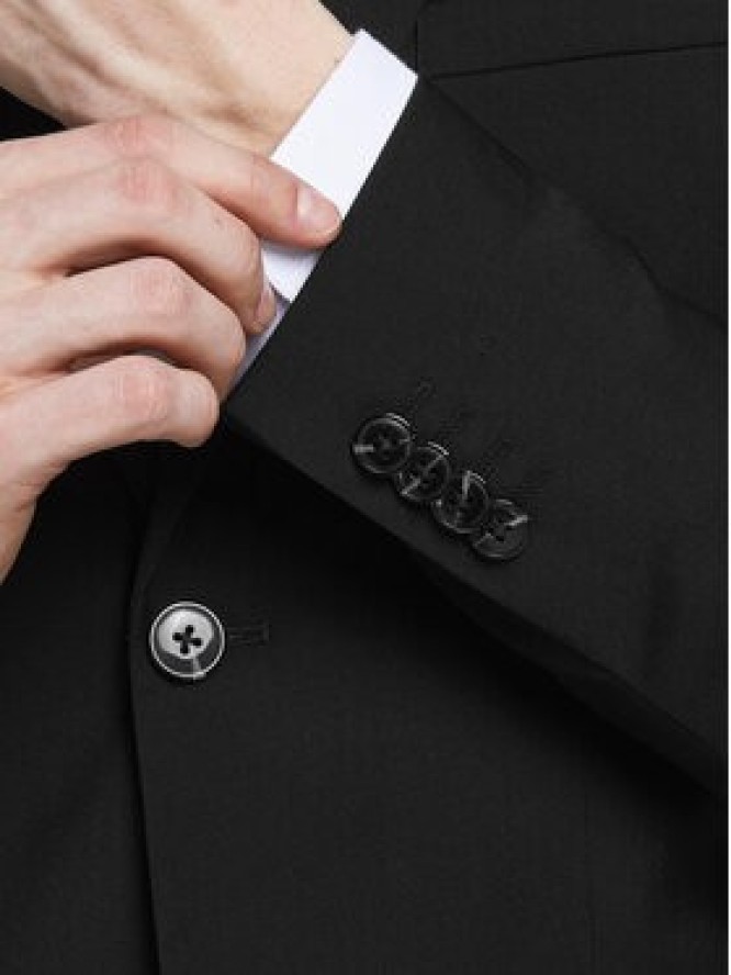 Jack & Jones Garnitur Franco 12181339 Czarny Super Slim Fit