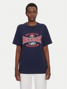 Reebok T-Shirt 100220202 Granatowy Relaxed Fit