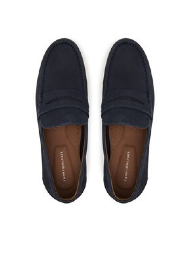 Tommy Hilfiger Mokasyny Nubuck P Loafer FM0FM05350 Granatowy