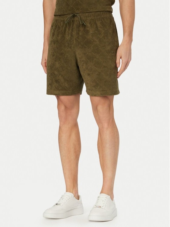 Emporio Armani Szorty sportowe EM000695 AF20449 F7014 Zielony Regular Fit