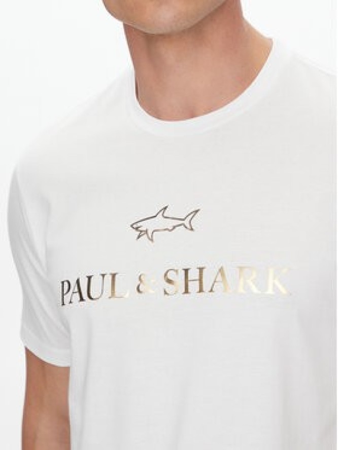 Paul&Shark T-Shirt C0P1239 Biały Regular Fit