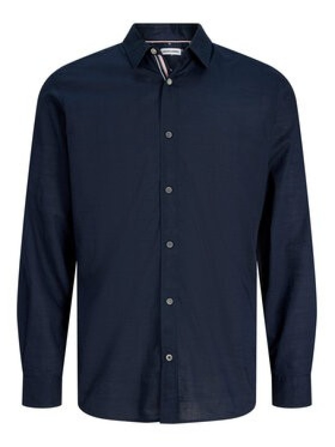 Jack & Jones Koszula Henry 12289197 Granatowy Regular Fit
