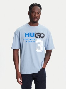 HUGO T-Shirt Nesite 50544168 Niebieski Loose Fit